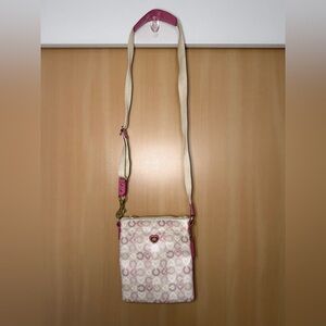 Coach Pink and Cream Crossbody Bag